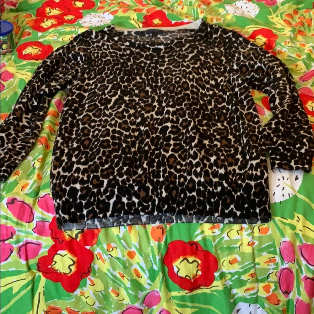J. Crew tippi leopard sweater XL